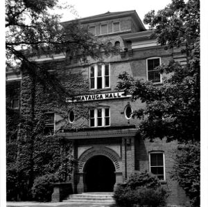 Watauga Hall, recently remodeled and redecorated, established as the first women's dorm at State, circa 1965