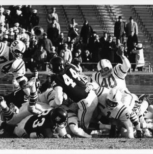Atlantic Coast Conference co-champions North Carolina State playing Mississippi State in the 1963 Liberty Bowl in Philadelphia