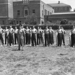 ROTC cadets in formation