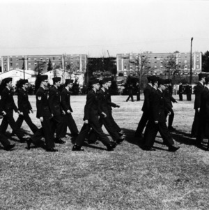 NC State ROTC in marching formation