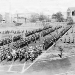 State College Regiment, one of the largest ROTC units in the South. Commanded by Colonel Charles H. Belvin, Jr.