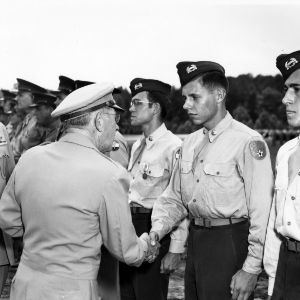 Samuel A. Gibson greeting cadets