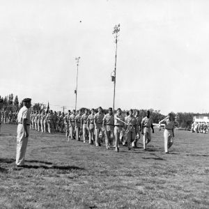 Air Force ROTC marching in formation