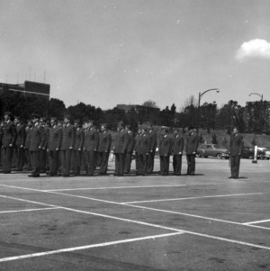 NC State ROTC cadets standing in formation