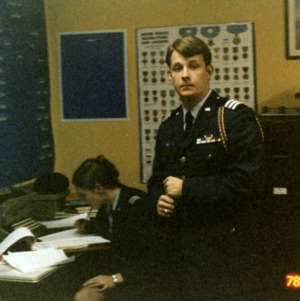 Military officer posing for the camera
