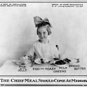 The Chief Meal Should Come at Midday, advertisement from the USDA