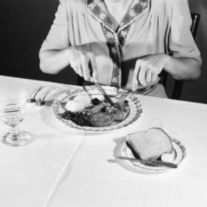 Meal being eaten by a woman