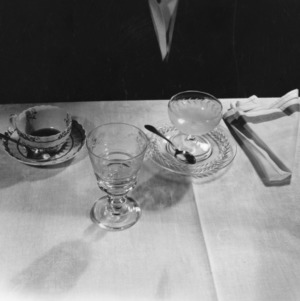 Variety of glasses placed on a table