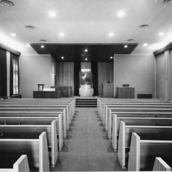 Interior view of Danforth Chapel, YMCA Building, North Carolina State College