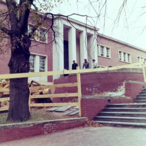 D. H. Hill Jr. Library, East Wing construction