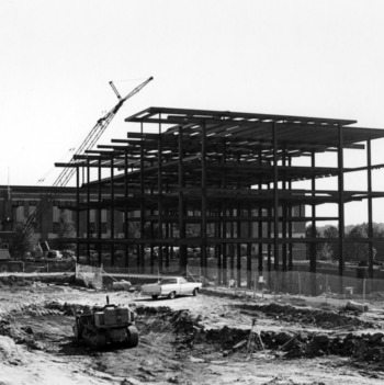 Talley Student Center during construction