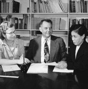 Foreign women study mathematical statistics at UNC.