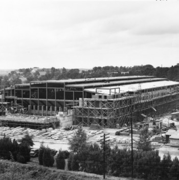Reynolds Coliseum under construction, July 1, 1949.
