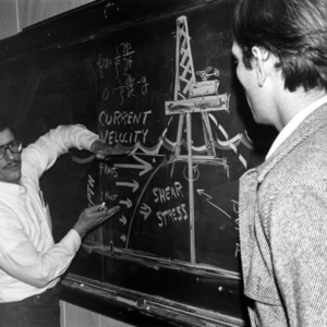 Dr. Thomas B. Curtin at blackboard
