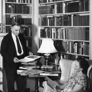 Professor Roger P. Marshall and Mrs. Madge Marshall at home