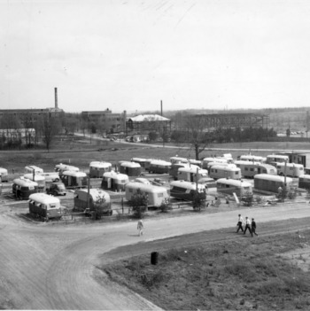 An over-all view of North Carolina State College's new "City of Trailers"