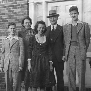 J. Harold Lampe with family upon his appointment as Dean of the School of Engineering