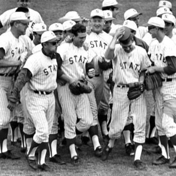 N. C. State baseball team celebrates the ACC Championship