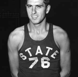 N.C. State basketball's #76 Captain Guard Leo Katkaveck