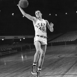 N.C. State basketball's #40, Guard Larry Linsey