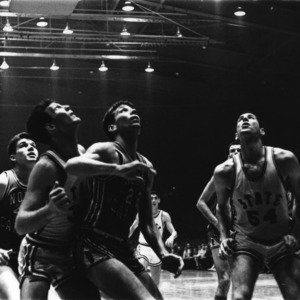 Under the basket against UNC-Chapel Hill, 1966