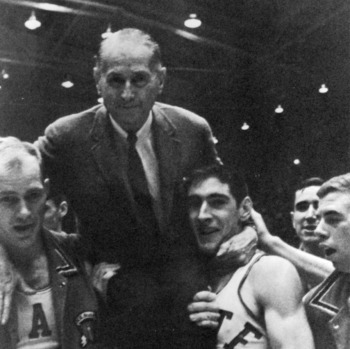 Coach Everett Case and his players
