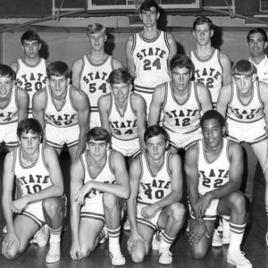 1970-1971 N. C. State freshman basketball team group portrait