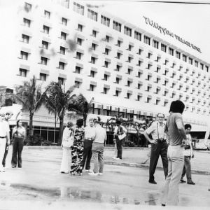 N.C State basketball team in front of Philippine Village Hotel in Davao City, Philippines