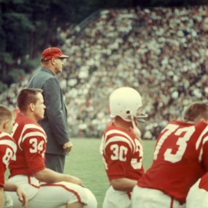 N. C. State football coach Earle Edwards at a game