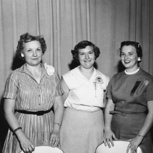 Charlotte Jones (middle) was the state winner in fruits and vegetables in the late 1950s