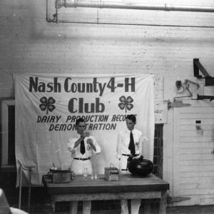 Thelbert Boykin and Beacham Leonard, Nash County, North Carolina, 4-H Club dairy production demonstration team