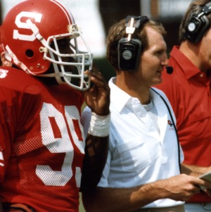 N. C. State sidelines during a football game