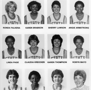 1982-1983 N.C. State University women's basketball team individual portraits