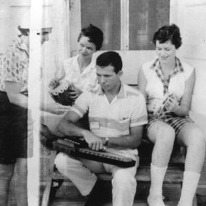 4-H members playing instruments while attending the North Carolina State 4-H Club Young Men and Women's Conference in Manteo