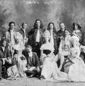 Dramatic club, cast of "She Stoops to Conquer," presented April 13, 1903, North Carolina College of Agriculture and Mechanic Arts.