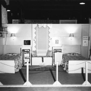4-H home-making exhibit of a bedroom