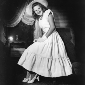 Peggy Carson of Guilford County, North Carolina, the state 4-H Dress Revue winner in 1948