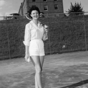 4-H club member participating in the 1959 4-H Dress Revue