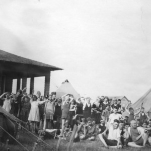 Club encampment at Lake Waccamaw, 1920