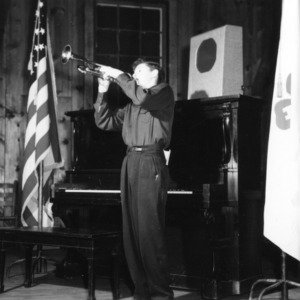 4-H club member playing the trumpet
