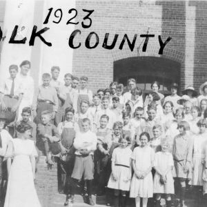 First North Carolina State 4-H Club Camp in Polk County, with L. R. Harrill in attendence (far right)