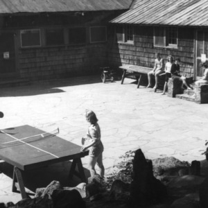 Two 4-H club members playing ping-pong at Swannanoa 4-H Camp
