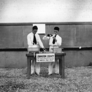 Johnston County, North Carolina, dairy production demonstration team perform "the Babcock milk test," North Carolina State 4-H Short Course, 1938