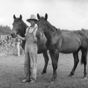 Henry Vanstory of Iredell County, one of the first club members to conduct a horse project in North Carolina