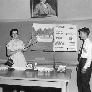 Iredell County 4-H Club poultry demonstration team, 1957