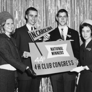 National winners from North Carolina attending the National 4-H Club Congress