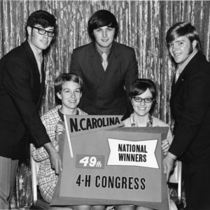 National winners of the 4-H project book from North Carolina attending the National 4-H Club Congress