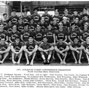 Atlantic Coast Conference Champions N. C. State Swim Team, 1971