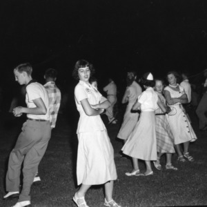 4-H club members dancing while at North Carolina State 4-H Club Week