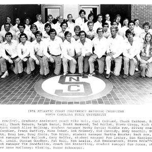 Atlantic Coast Conference swimming champions N. C. State, 1976